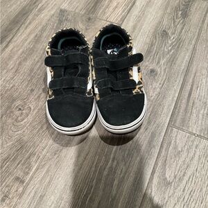 Kids Black and Tan Sneakers